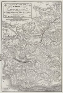 Seat of War in the Crimea, Map of the Country between Simpheropol and Baidar to Illustrate the Movements of the Allied and Russian Armies